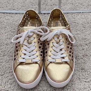 Michael Kors gold sneakers